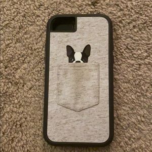 Boston terrier pocket iPhone 8 case